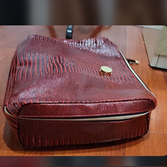 Estee Lauder Faux Crocodile Cosmetic Makeup Travel Bag Case - Picture 4 of 4